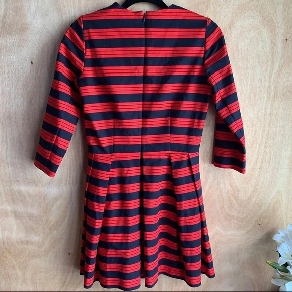 Gap Striped Fit N Flare Dress W/Pockets - Picture 2 of 10